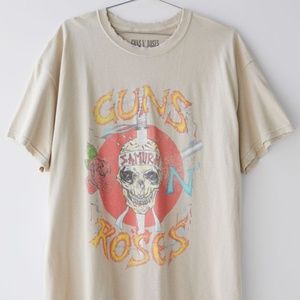 Guns N’ Roses Skeleton Tee Distressed Oversized